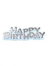 Picture of HAPPY BIRTHDAY MOTTO SILVER 6.5CM